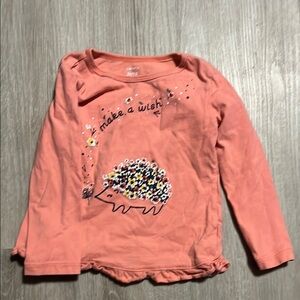 4/$20 Carter's Kids Coral Hedgehog Shirt 2T